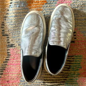 Tory Burch Metallic LadyBug Slip-On Sneakers - Size 10